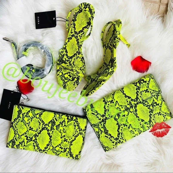Zara Animal Print Sandals + Crossbody Co-ord Set - Picture 5 of 8